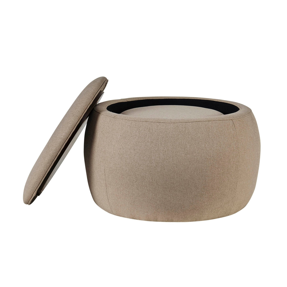 Dusklia - Bodhi Ottoman Storage Pouffe Set - Oatmeal
