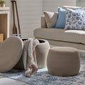 Dusklia - Bodhi Ottoman Storage Pouffe Set - Oatmeal