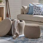 Dusklia - Bodhi Ottoman Storage Pouffe Set - Oatmeal