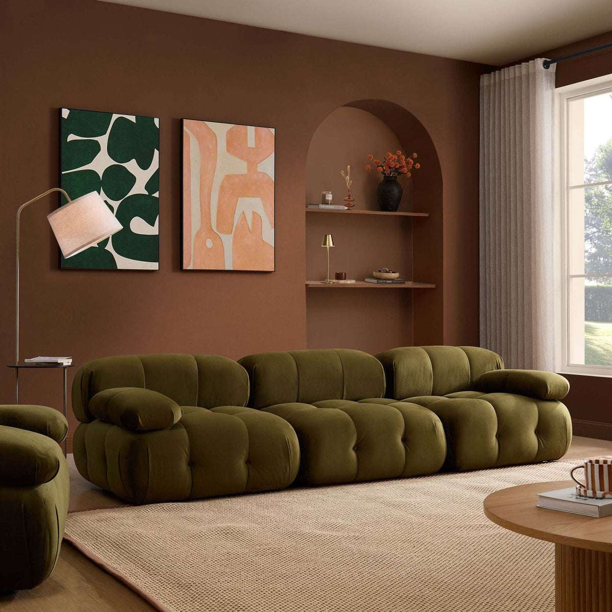 Dusklia - Bondi 3 Seater Sofa - Rich Green