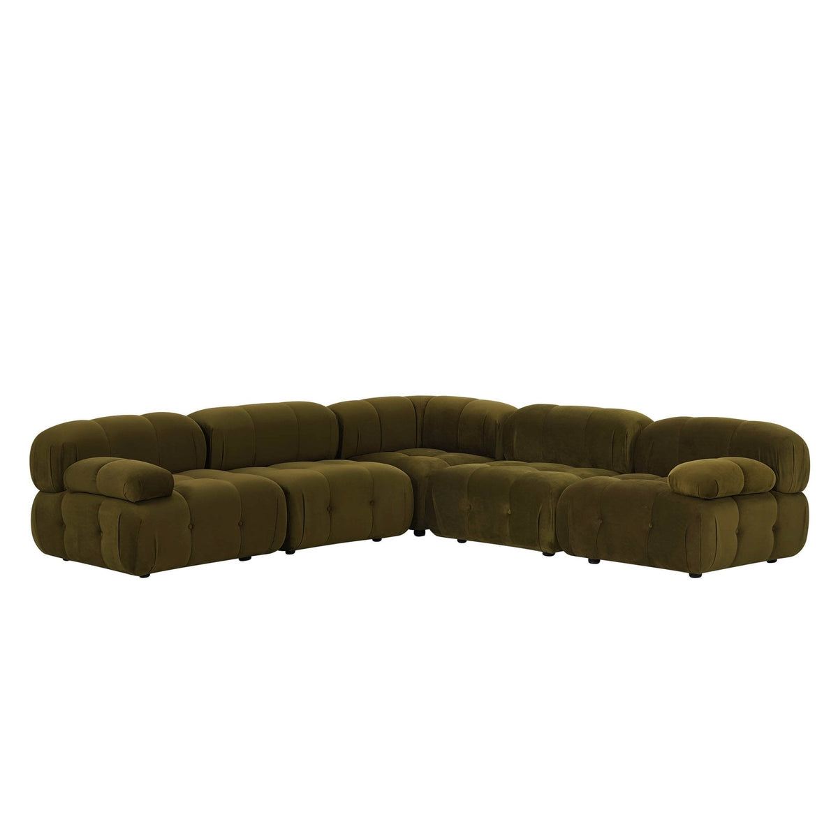 Dusklia - Bondi Large Left Hand Corner Sofa - Rich Green