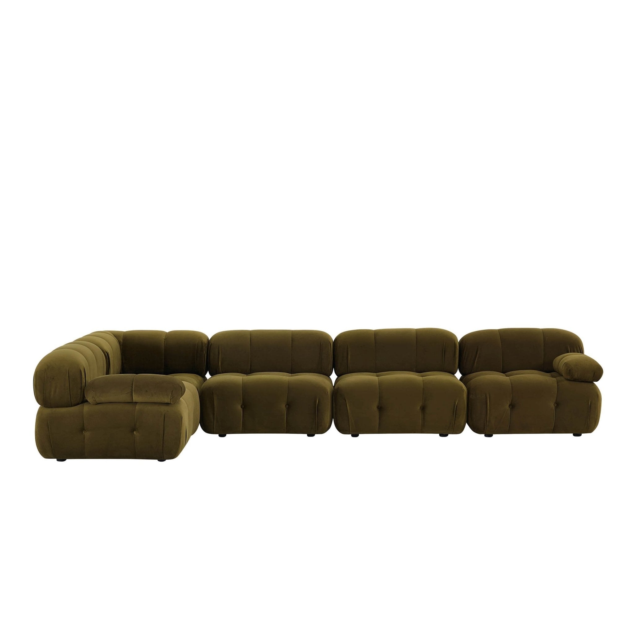Canapé d'angle gauche Bondi Large - Vert Riche