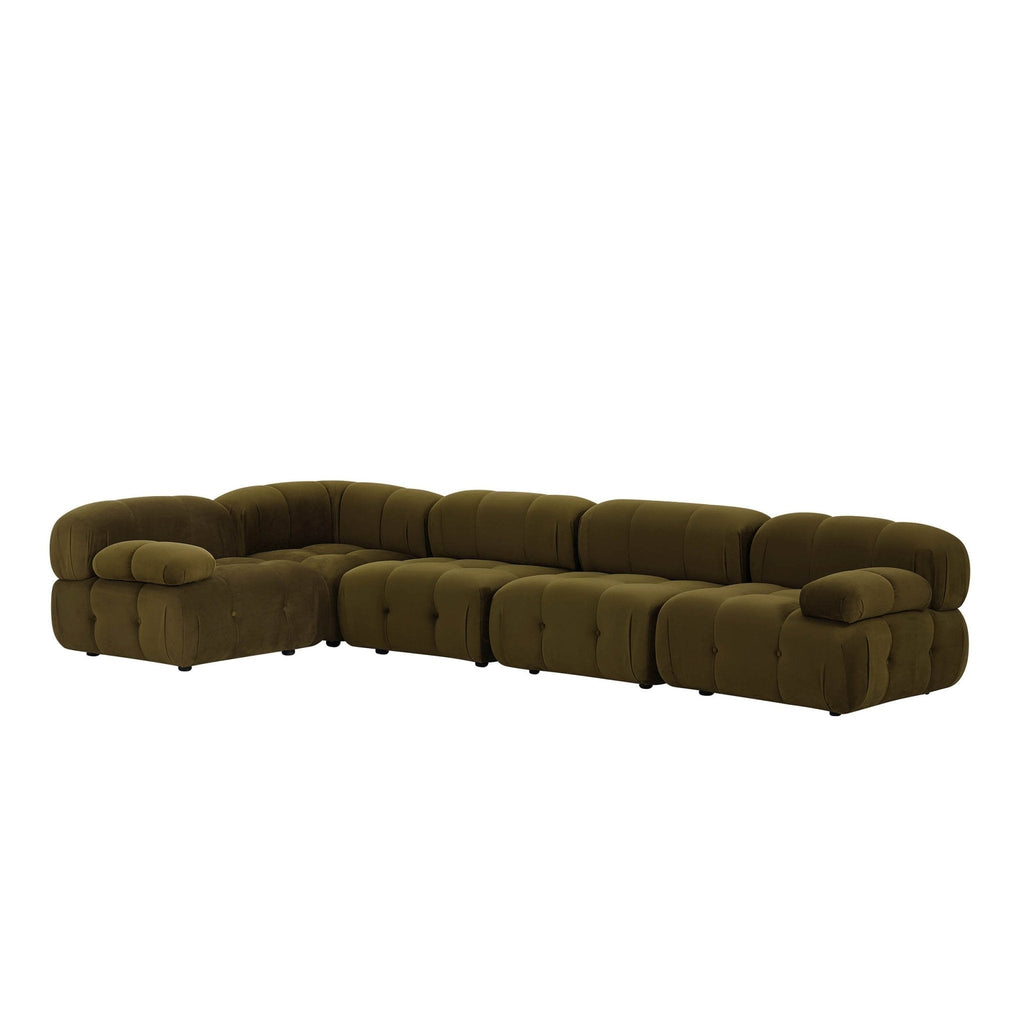 Canapé d'angle gauche Bondi Large - Vert Riche