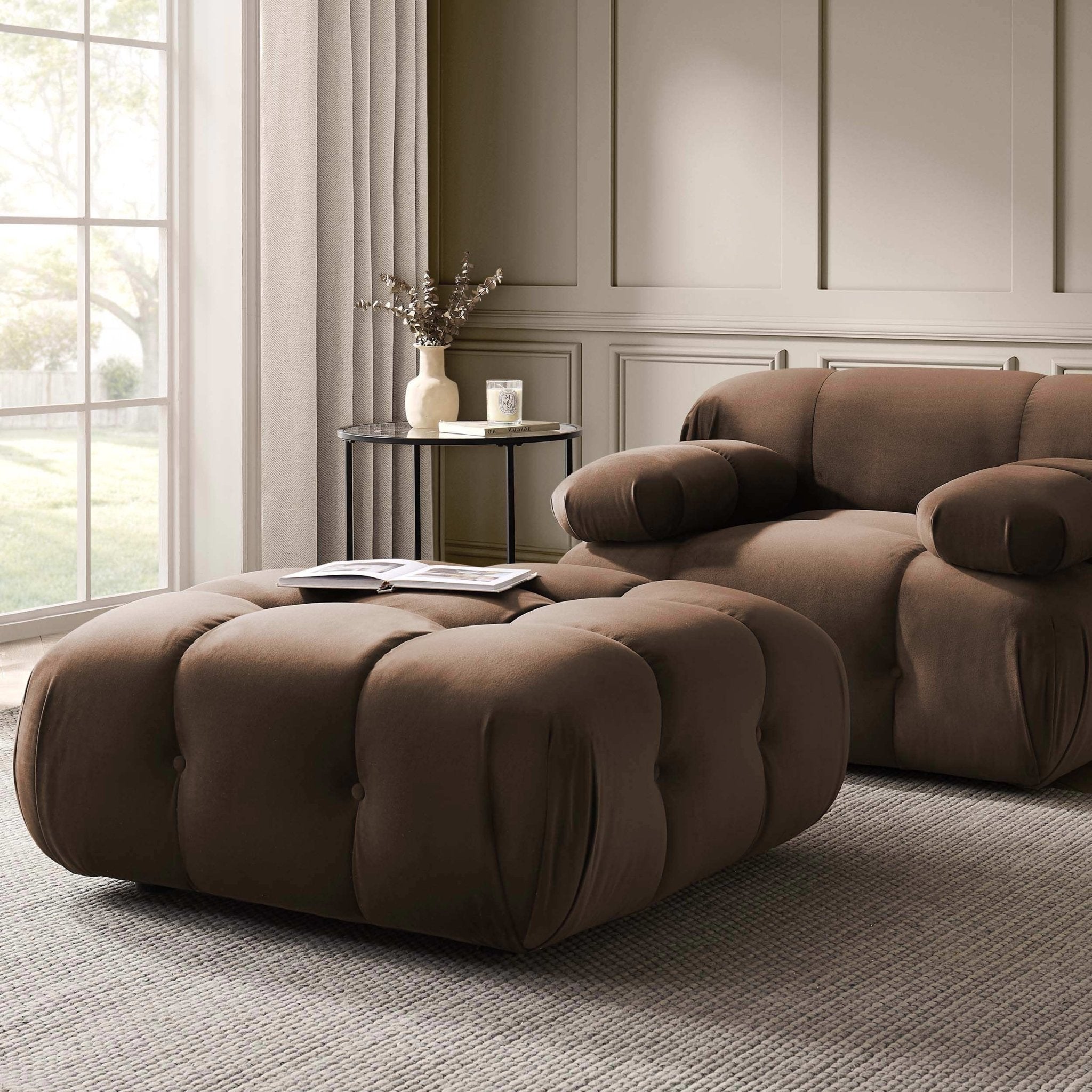 Dusklia - Bondi Pouffe - Cappuccino