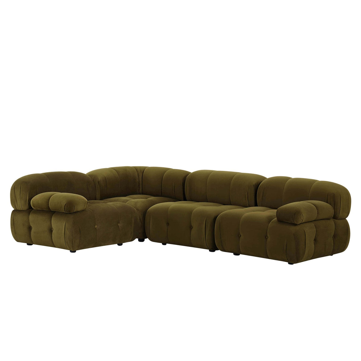 Dusklia - Bondi Small Left Hand L Shape Sofa -  Rich Green