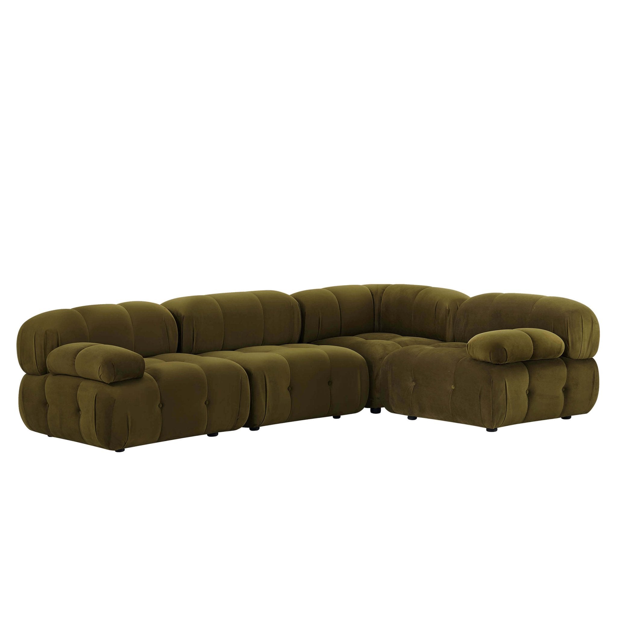 Canapé d'angle droit Bondi - Vert riche