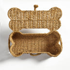 Dusklia - Bone Seagrass Storage Basket - Natural