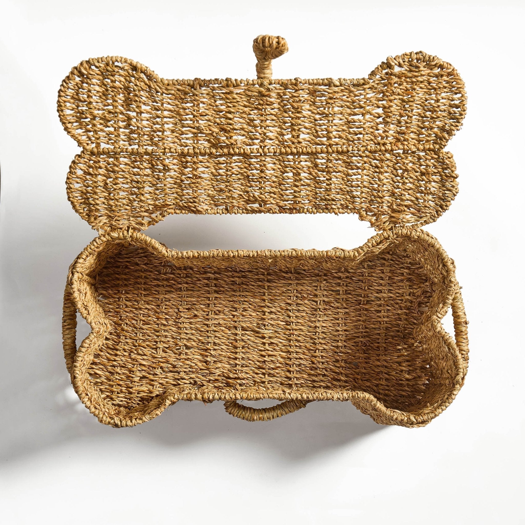 Dusklia - Bone Seagrass Storage Basket - Natural