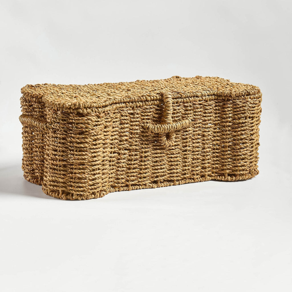 Dusklia - Bone Seagrass Storage Basket - Natural