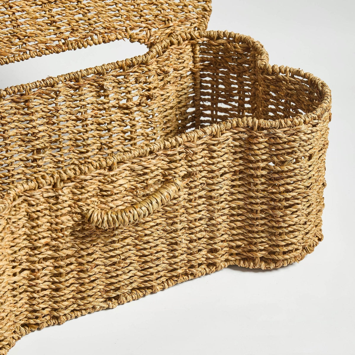 Dusklia - Bone Seagrass Storage Basket - Natural