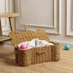 Dusklia - Bone Seagrass Storage Basket - Natural