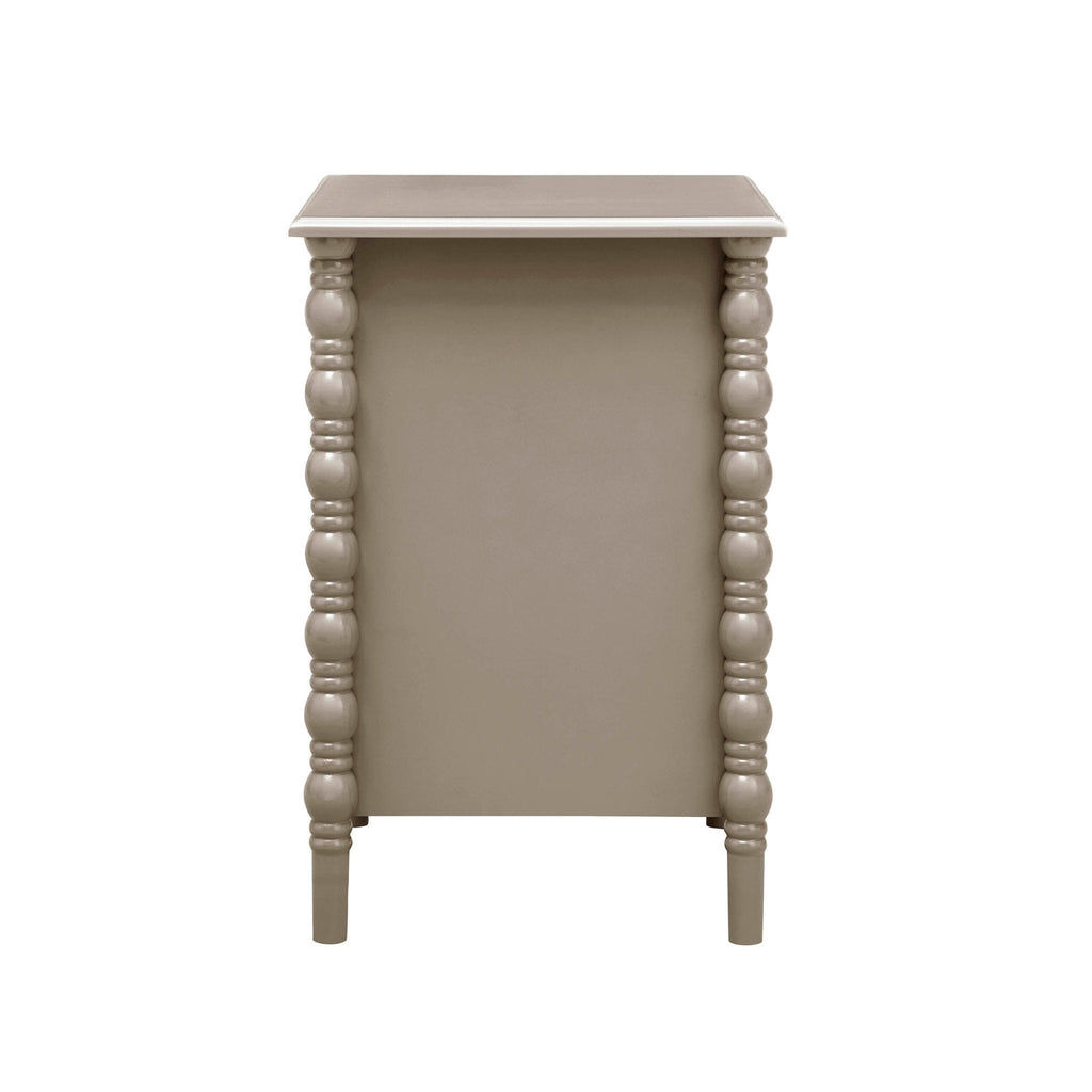 Dusklia - Bonnie Bobbin 2 Drawer Bedside Table - Taupe
