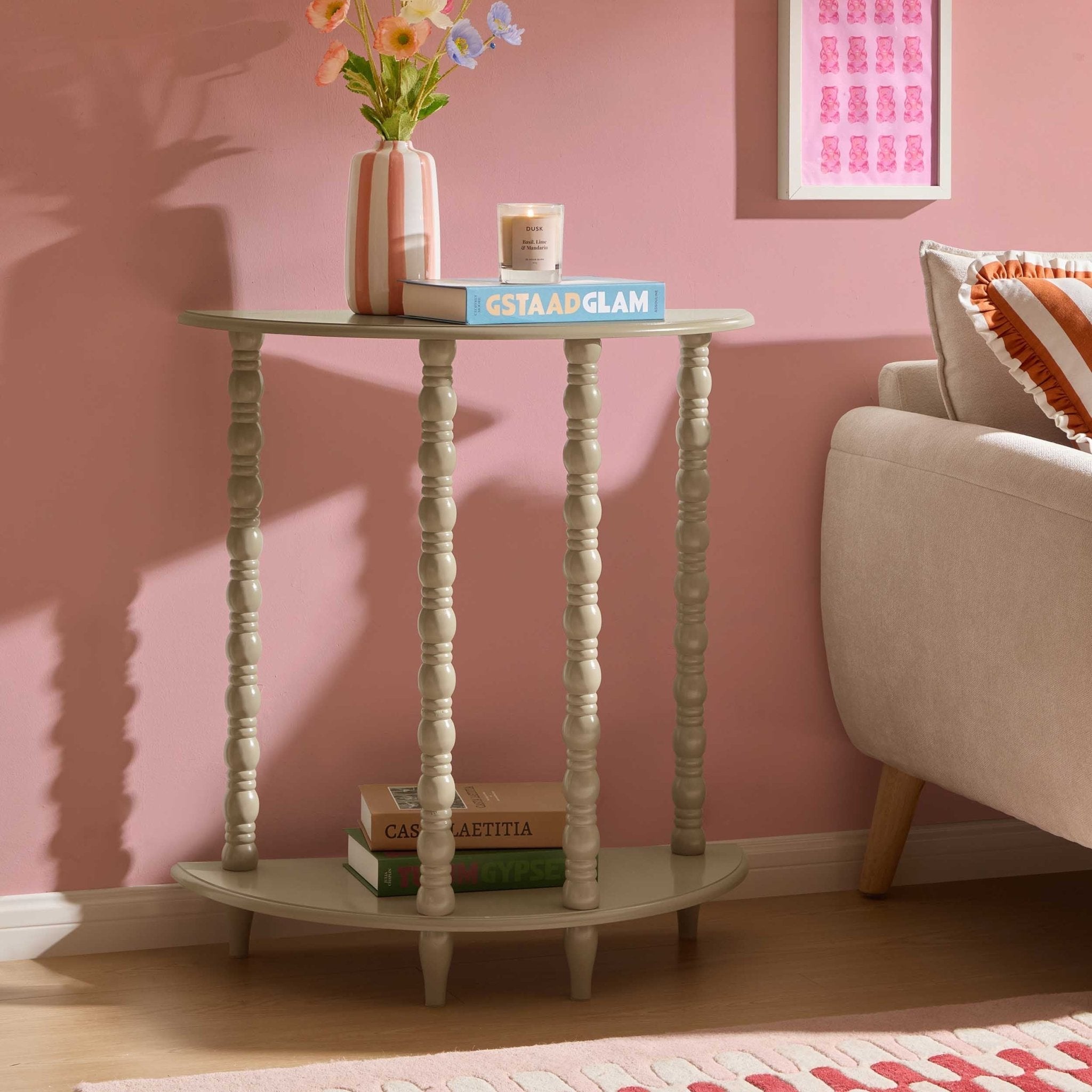 Dusklia - Bonnie Bobbin Console Table - Taupe