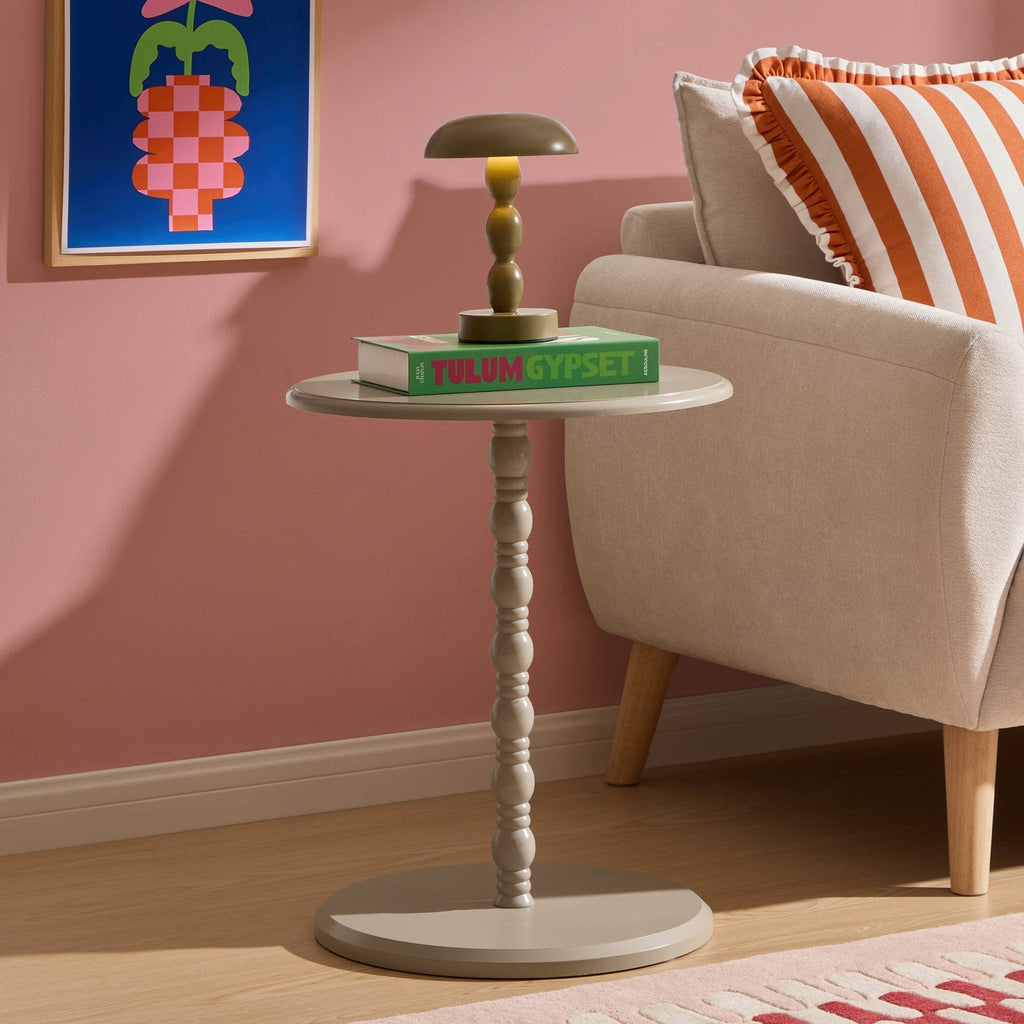 Dusklia - Bonnie Bobbin Side Table - Taupe