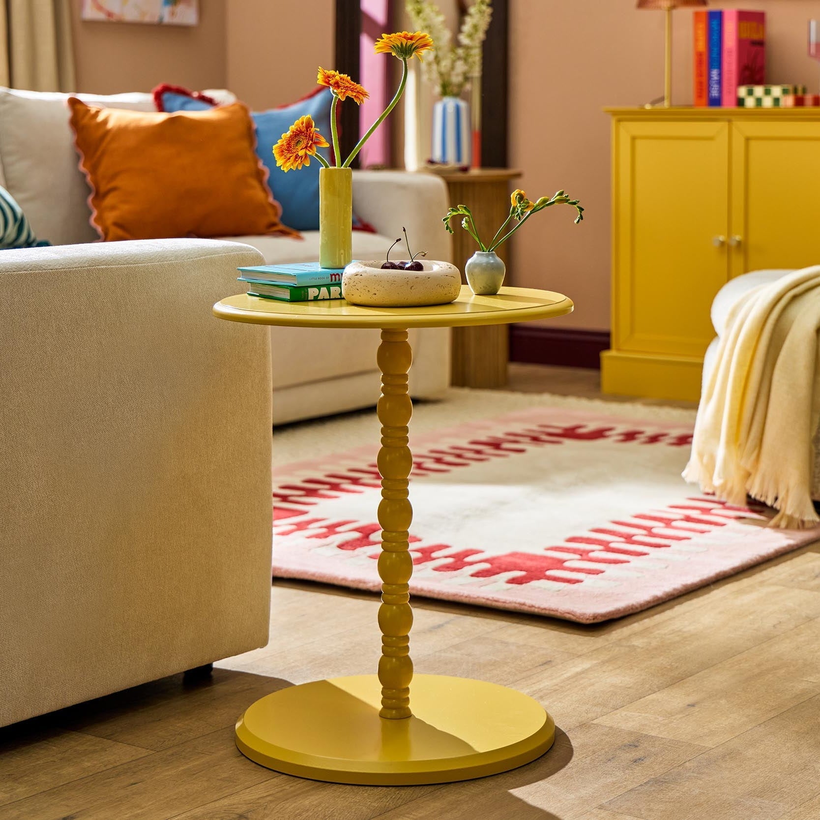 Dusklia - Bonnie Bobbin Side Table - Vibrant Yellow