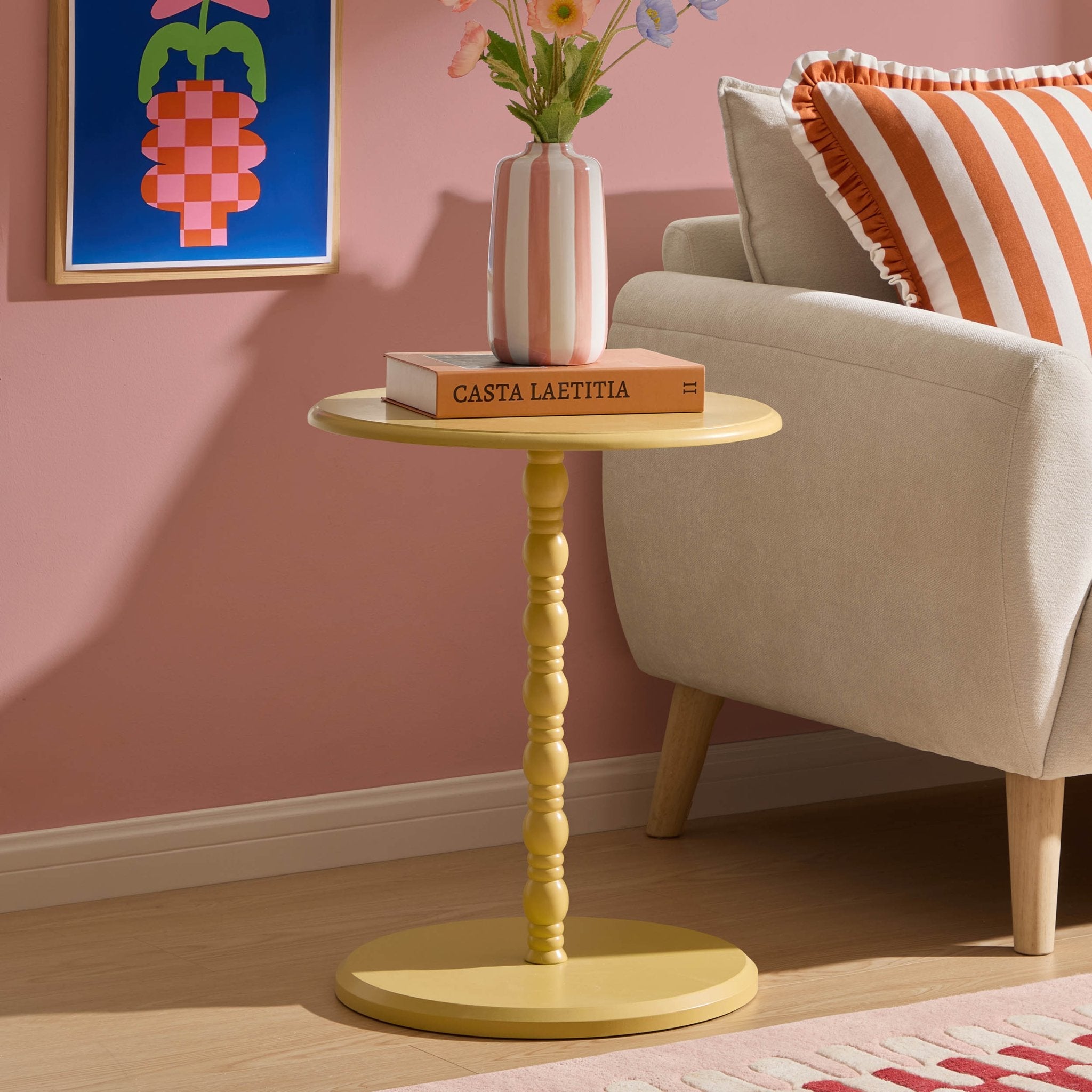 Dusklia - Bonnie Bobbin Side Table - Vibrant Yellow