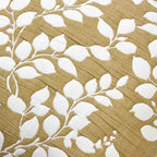 Dusklia - Bordeaux Contrast Floral Matelasse Cushion Cover - Mustard