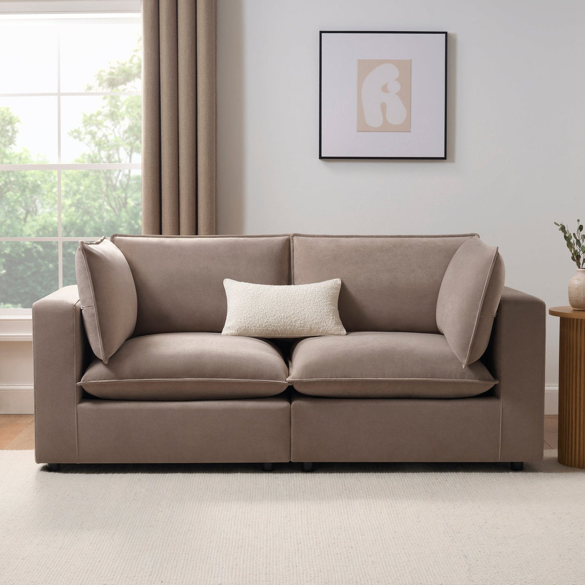 Dusklia - Boston 2 Seater Sofa - Sand