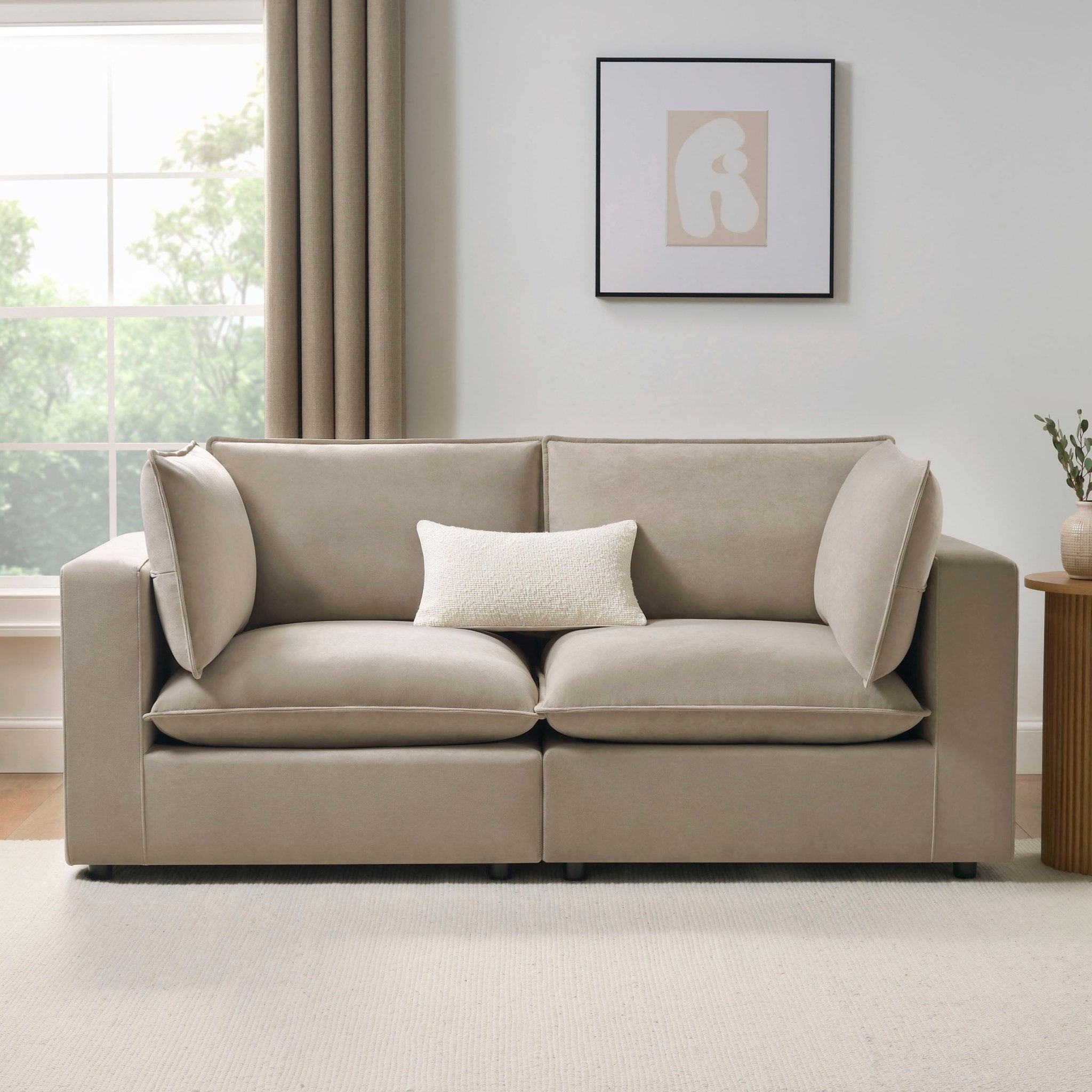 Dusklia - Boston 2 Seater Sofa - Stone