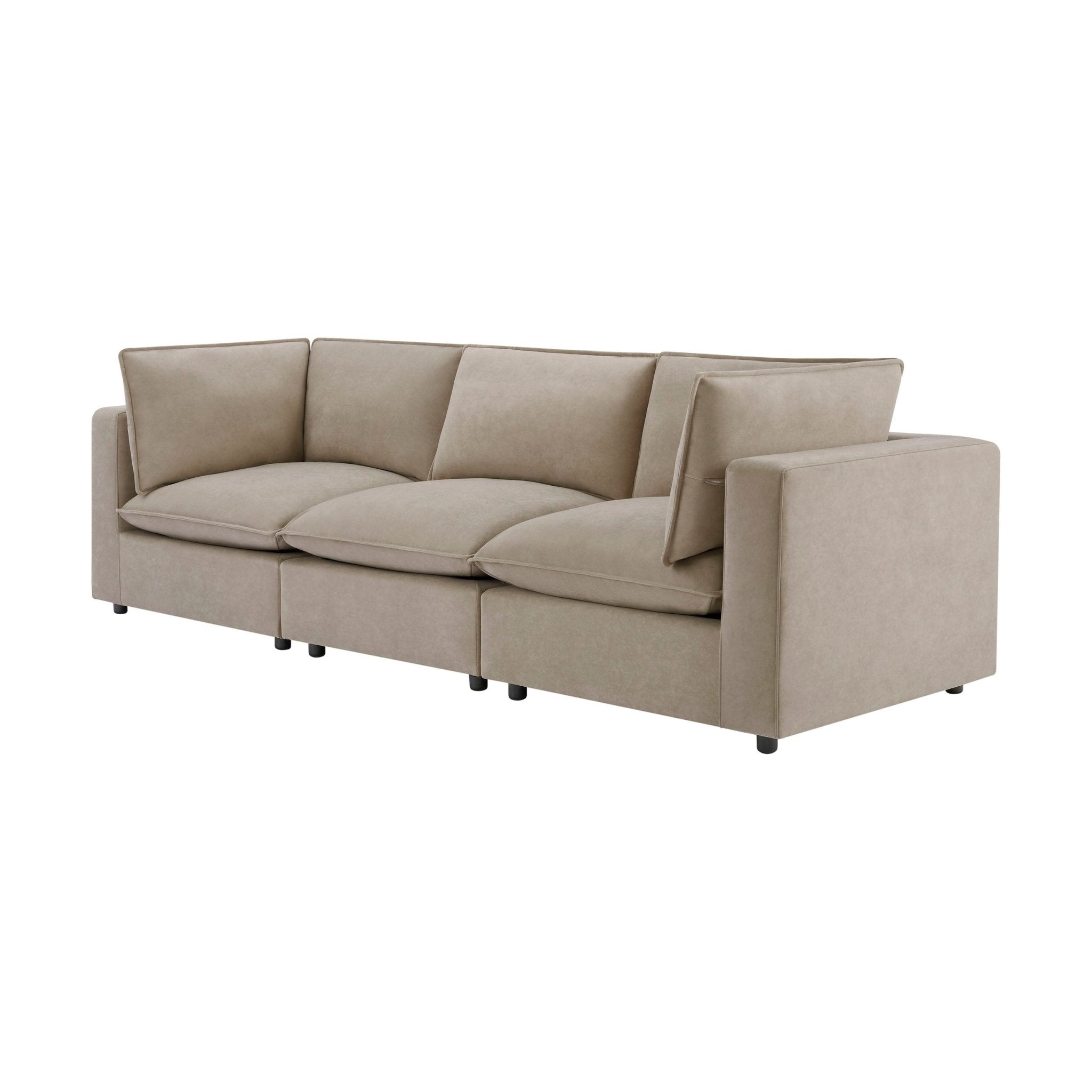 Dusklia - Boston 3 Seater Sofa - Stone