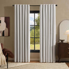 Dusklia - Boucle Blackout Curtains - White