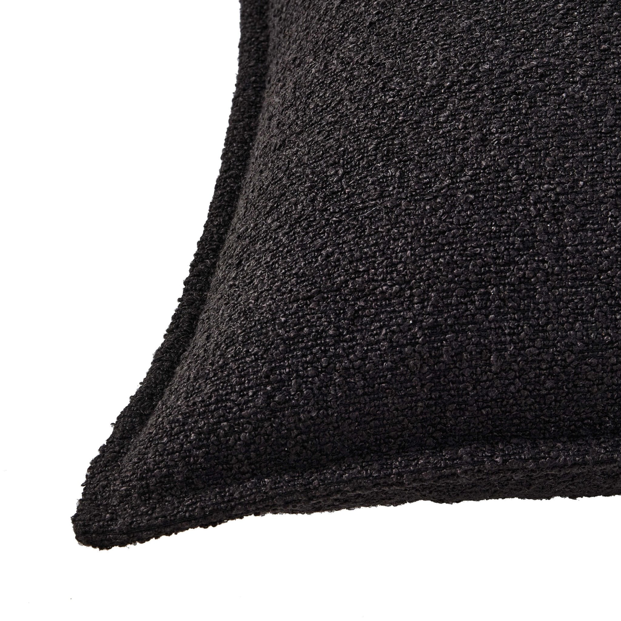 Dusklia - Boucle Sofa Cushion Cover - Black