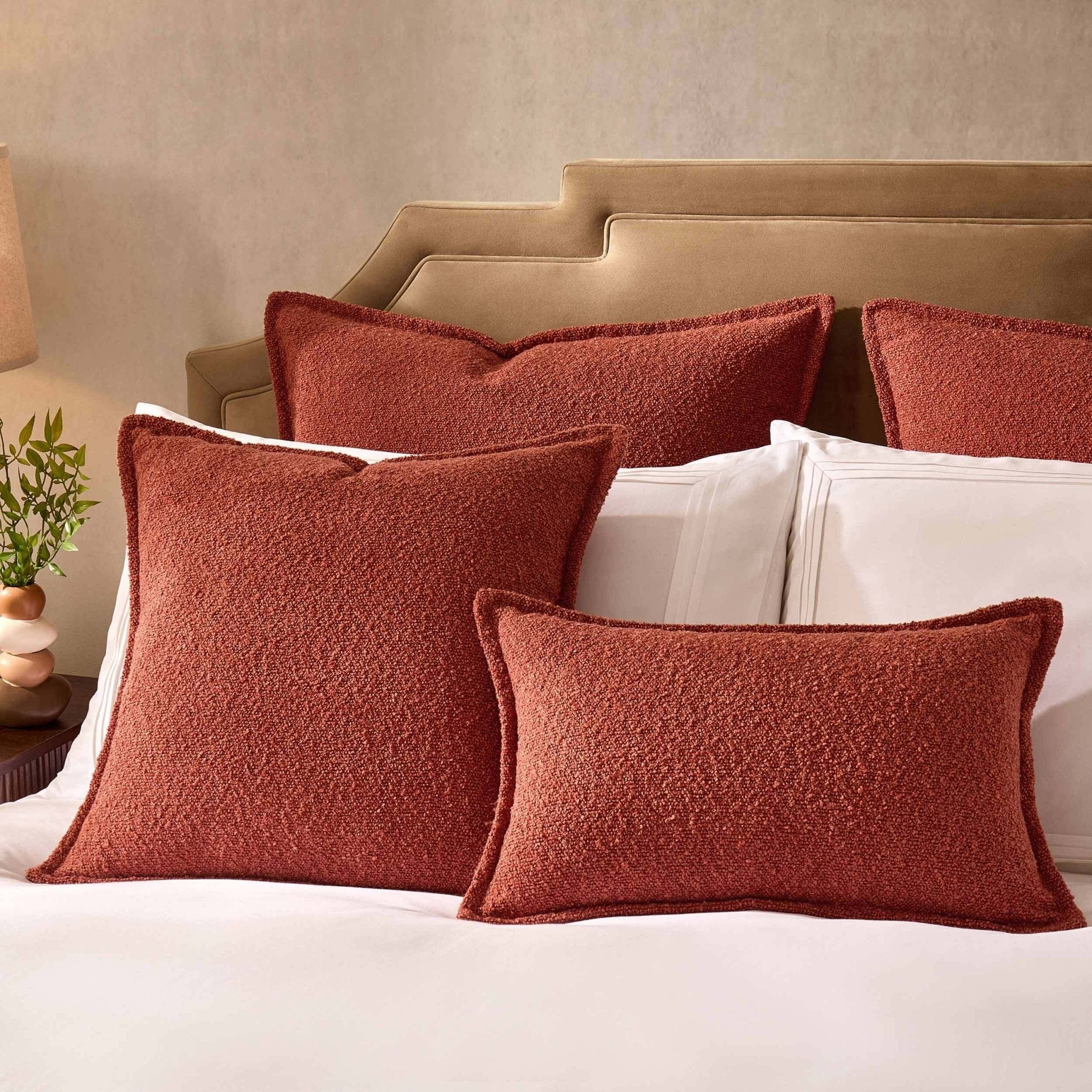 Dusklia - Boucle Cushion Cover - Rust