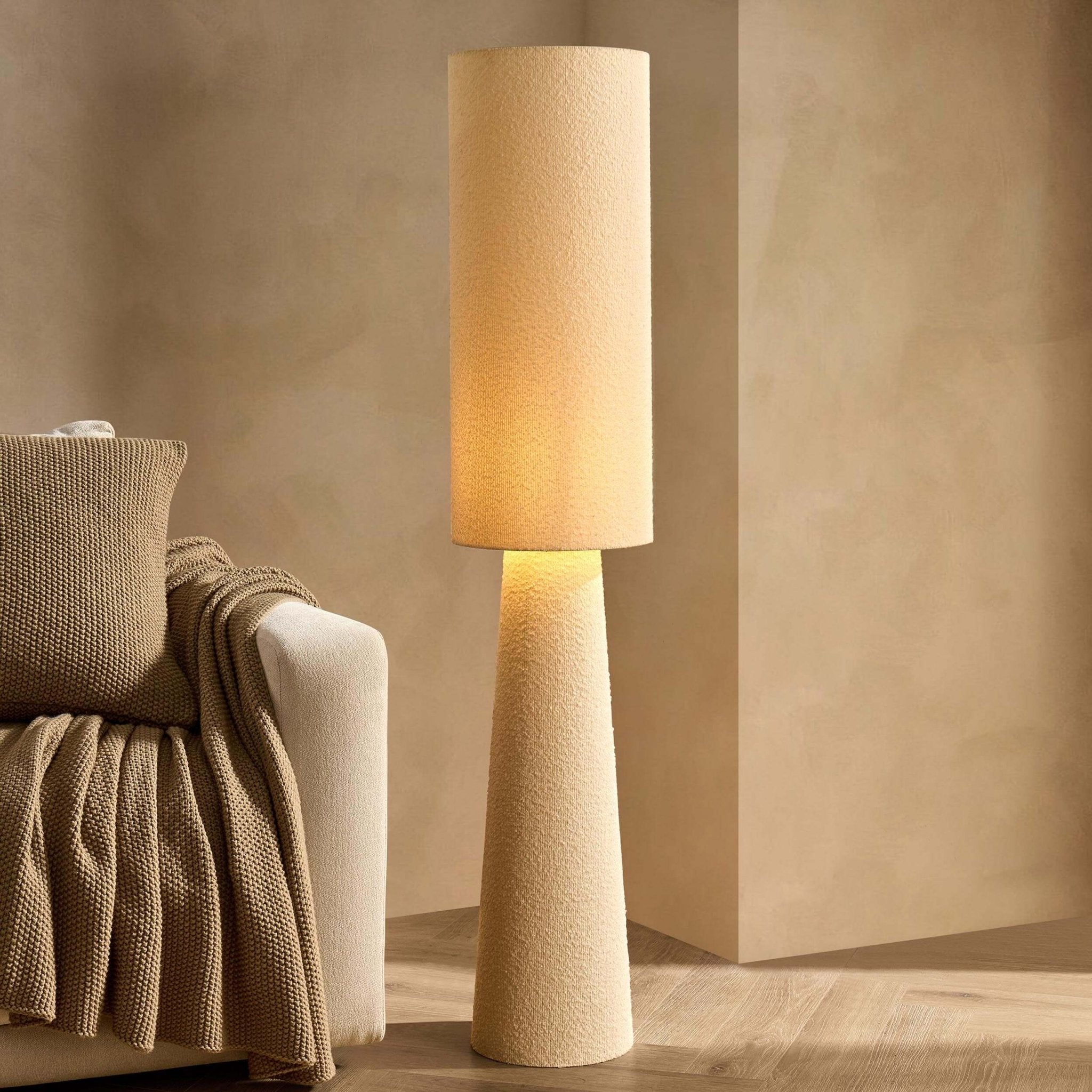 Dusklia - Boucle Floor Lamp - Cream