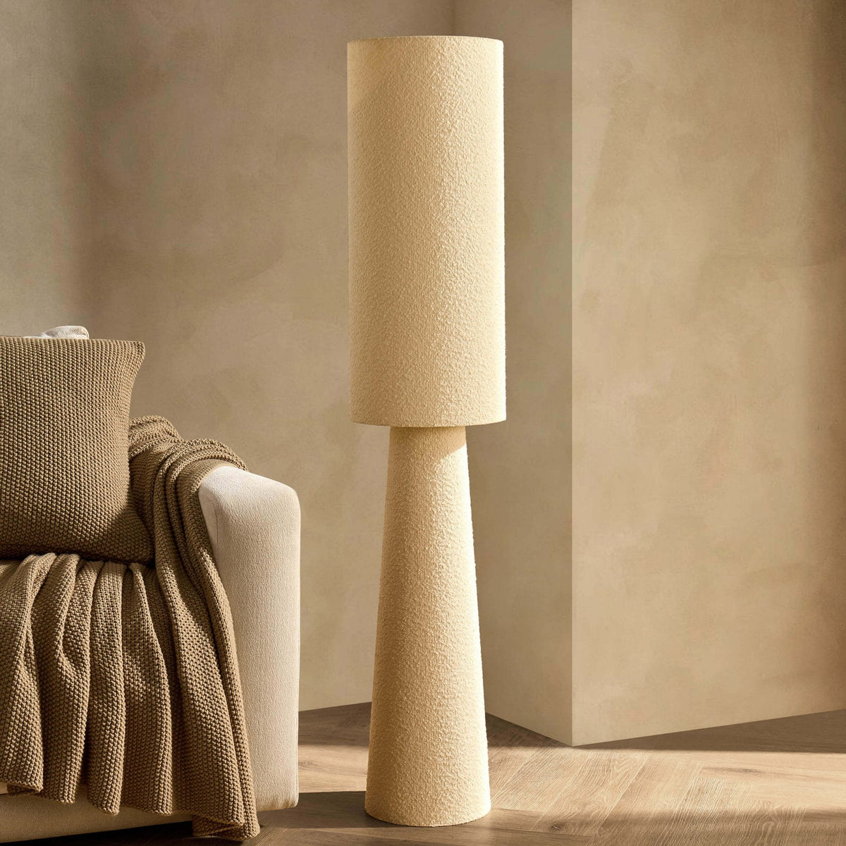 Dusklia - Boucle Floor Lamp - Cream