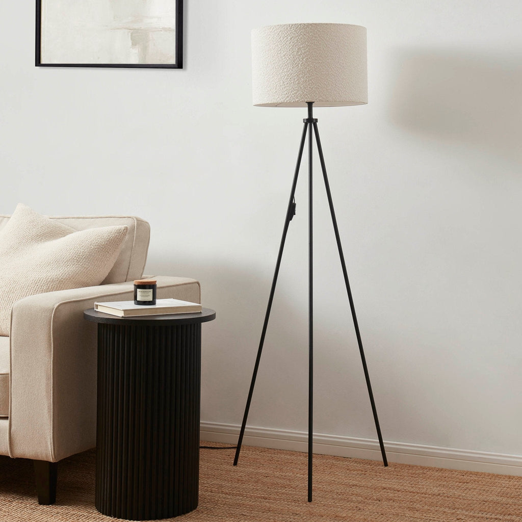 Dusklia - Boucle Floor Lamp - Ecru