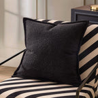 Dusklia - Boucle Sofa Cushion Cover - Black