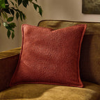 Dusklia - Boucle Sofa Cushion Cover - Rust