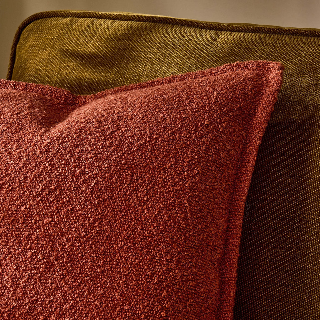 Dusklia - Boucle Sofa Cushion Cover - Rust