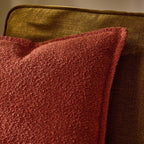 Dusklia - Boucle Sofa Cushion Cover - Rust