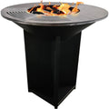 Brasero Barbecue REVO Bilbao – Acier 100 cm – Plaque circulaire – Rangement à bois intégré