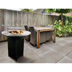 Brasero Barbecue REVO Bilbao – Acier 100 cm – Plaque circulaire – Rangement à bois intégré