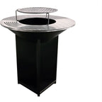 Brasero Barbecue REVO Bilbao – Acier 100 cm – Plaque circulaire – Rangement à bois intégré