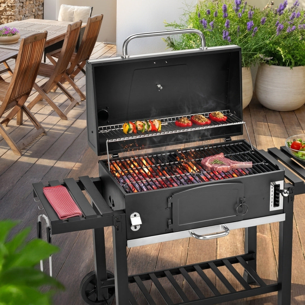 Barbecue Fumoir REVO Toledo – XXL – Grille en fonte – Charbon