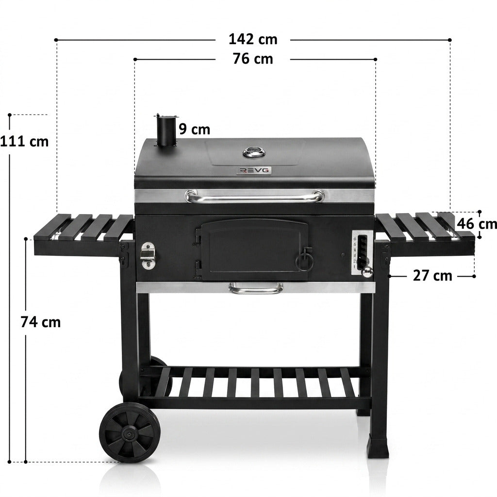 Barbecue Fumoir REVO Toledo – XXL – Grille en fonte – Charbon