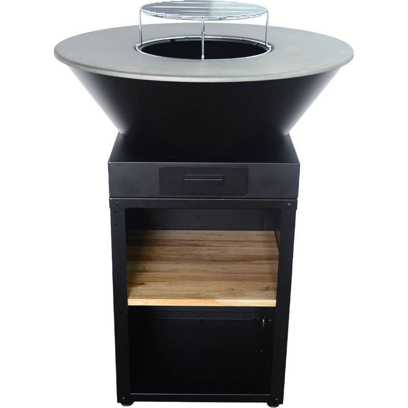 Brasero Plancha REVO Vigo – Ø 81,5 cm – Grille de cuisson – Rangement à bûches