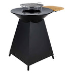Brasero de cuisson bois & charbon avec plaque en fonte émaillée REVO Vulcan