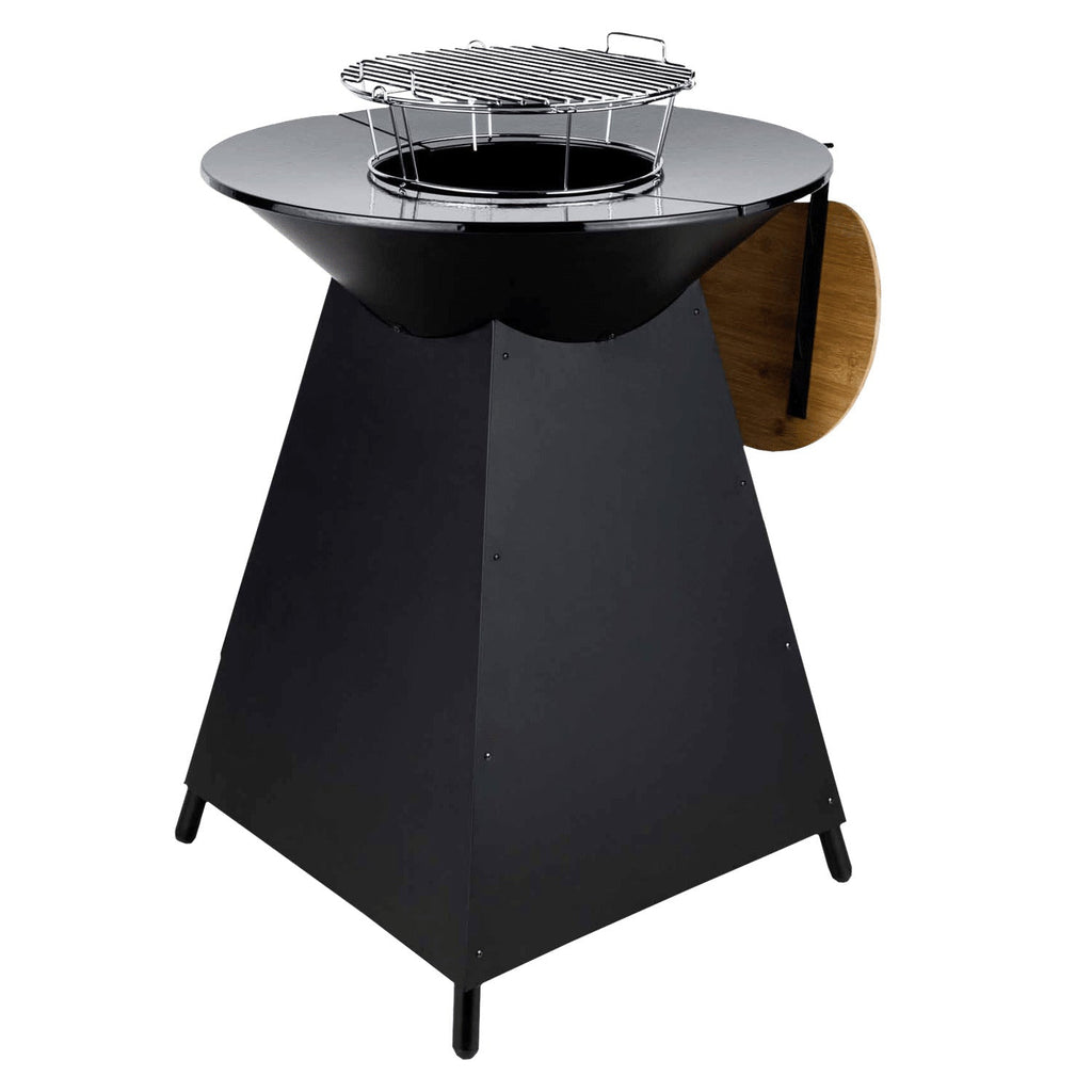 Brasero de cuisson bois & charbon avec plaque en fonte émaillée REVO Vulcan
