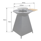 Brasero de cuisson bois & charbon avec plaque en fonte émaillée REVO Vulcan