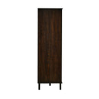 Dusklia - Brianna Concave 2 Door Wardrobe with Drawers - Walnut