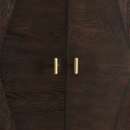 Dusklia - Brianna Concave 2 Door Wardrobe with Drawers - Walnut