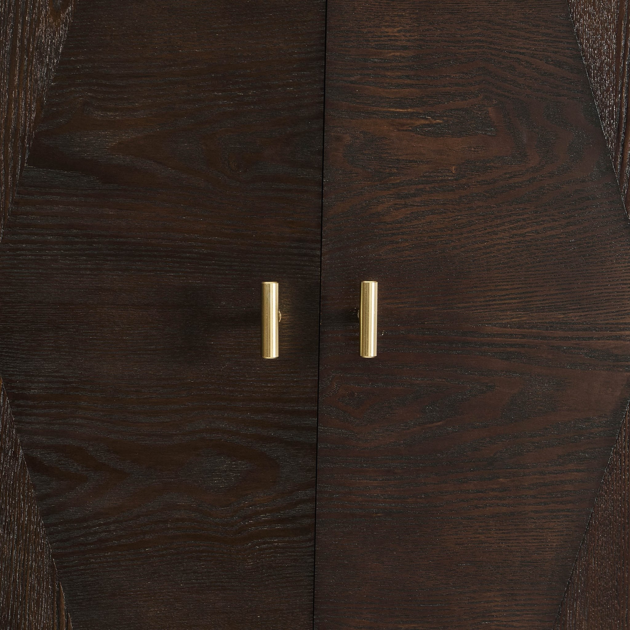Dusklia - Brianna Concave 2 Door Wardrobe with Drawers - Walnut