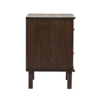 Dusklia - Brianna Concave 2 Drawer Bedside Table - Walnut