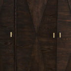 Dusklia - Brianna Concave 3 Door Wardrobe with Drawers - Walnut