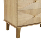 Dusklia - Brianna Concave 6 Drawer Chest - Light Wood