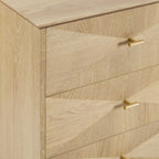 Dusklia - Brianna Concave 6 Drawer Chest - Light Wood